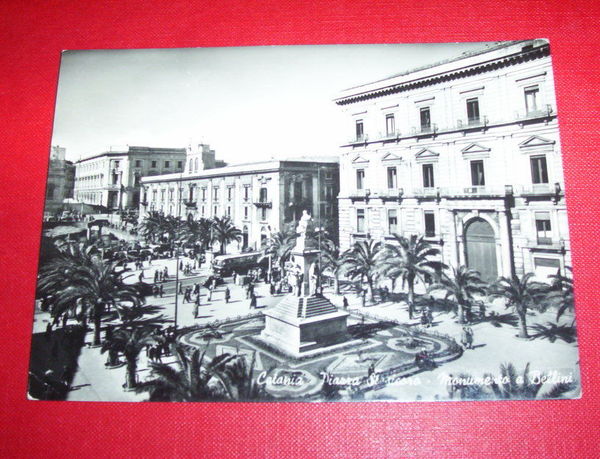 Cartolina Catania - Piazza Stesicoro 1955 ca