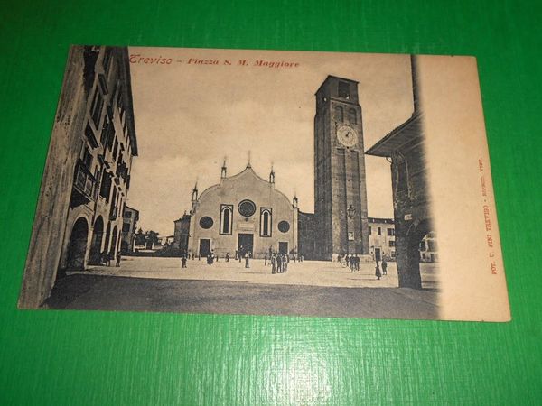 Cartolina Treviso - Piazza S. M. Maggiore 1910 ca