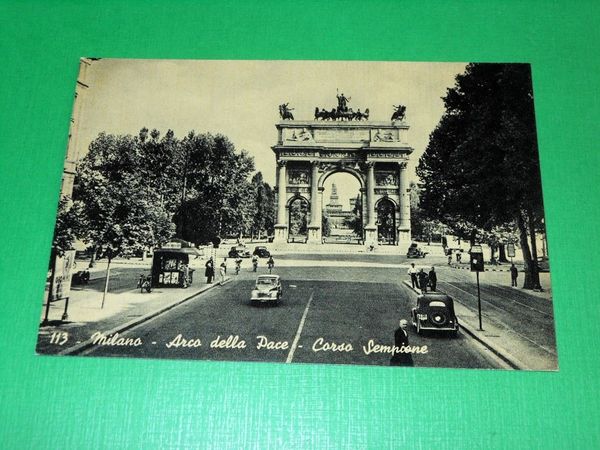 Cartolina Milano - Arco della Pace - Corso Sempione 1950 …