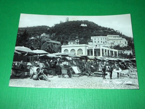 Cartolina Noli - Bagni Anita 1955 ca