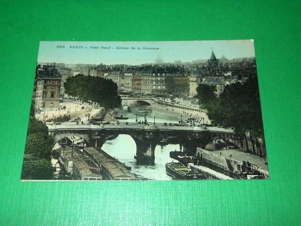 Cartolina Paris - Pont Neuf - Ecluse de la Monnaise …