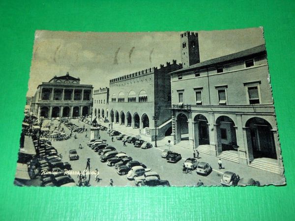 Cartolina Rimini - Piazza Cavour 1958