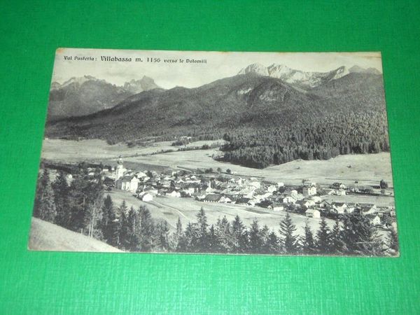Cartolina Val Pusteria - Villabassa - Panorama verso le Dolomiti …