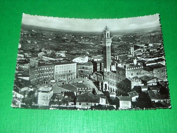 Cartolina Siena - Panorama visto dal Duomo 1951.