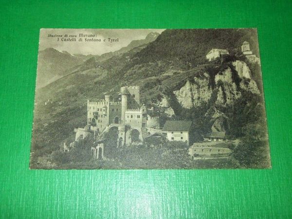 Cartolina Merano - I Castelli di Fontana e Tyrol 1915 …