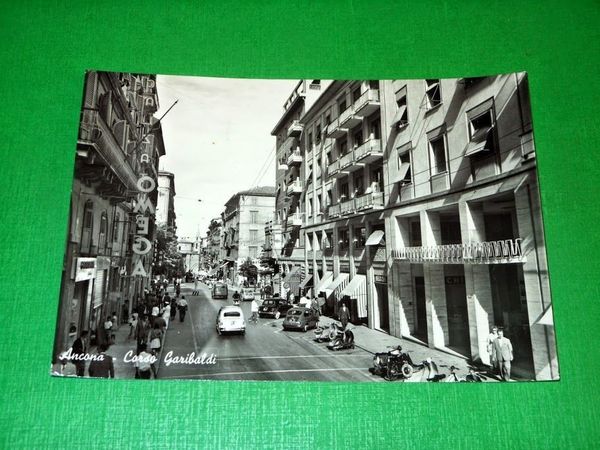 Cartolina Ancona - Corso Garibaldi 1958.
