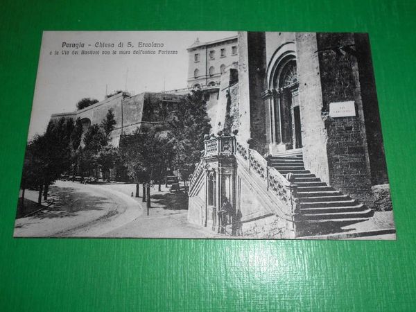 Cartolina Perugia - Chiesa di S. Ercolano e la Via …
