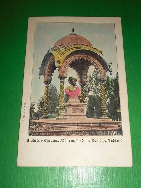 Cartolina Firenze - Cascine - Monumento al Principe Indiano 1900 …