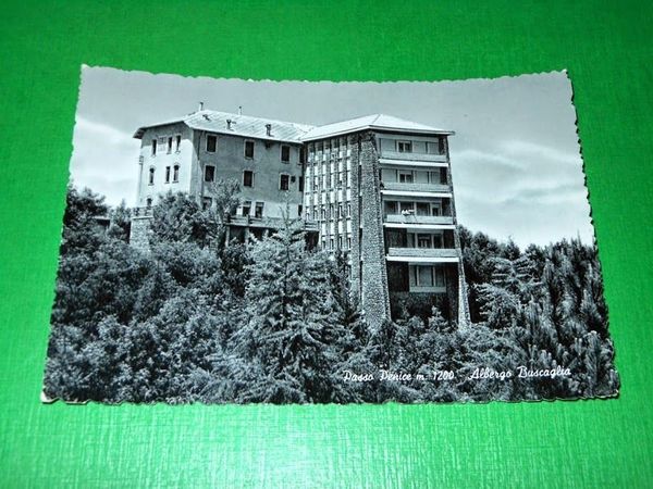 Cartolina Passo Penice - Albergo Buscaglia 1955 ca.