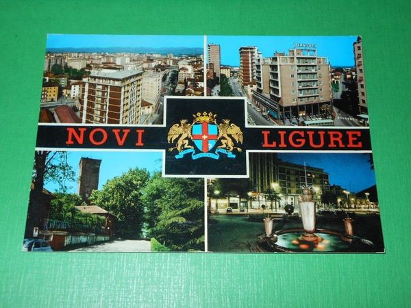 Cartolina Novi Ligure - Vedute diverse 1972.