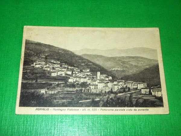 Cartolina Popiglio - Montagna Pistoiese - Panorama parziale 1935 ca.