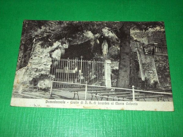 Cartolina Domodossola - Grotta di N. S. di Lourdes al …