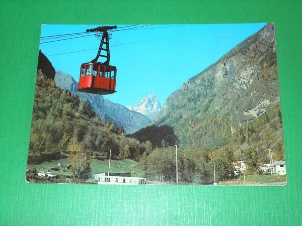 Cartolina Valle d' Aosta - BUISSON - Funivia per Chamois …