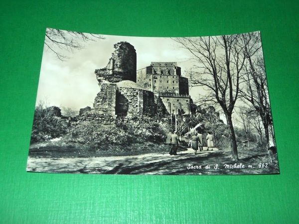 Cartolina Sacra di S. Michele - Veduta 1950 ca