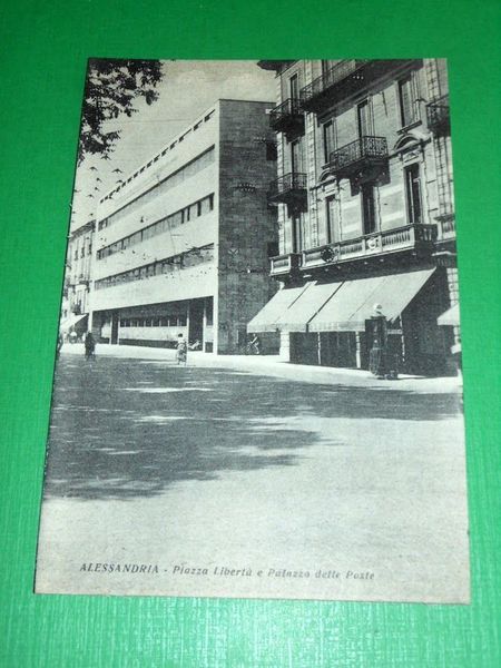 Cartolina Alessandria - Piazza Libertà e Palazzo delle Poste 1950 …