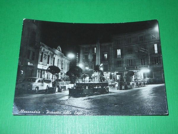 Cartolina Alessandria - Piazzetta della Lega 1963
