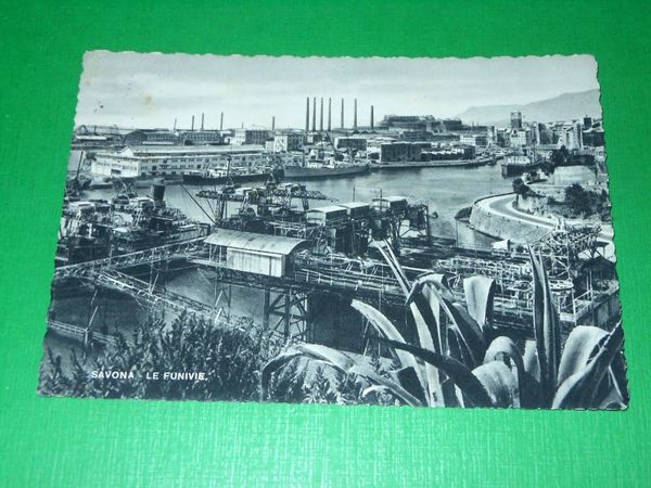 Cartolina Savona - Le Funivie 1950