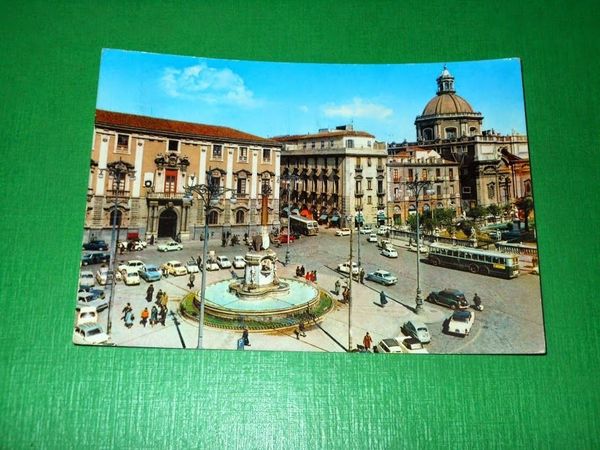 Cartolina Catania - Piazza Duomo 1964