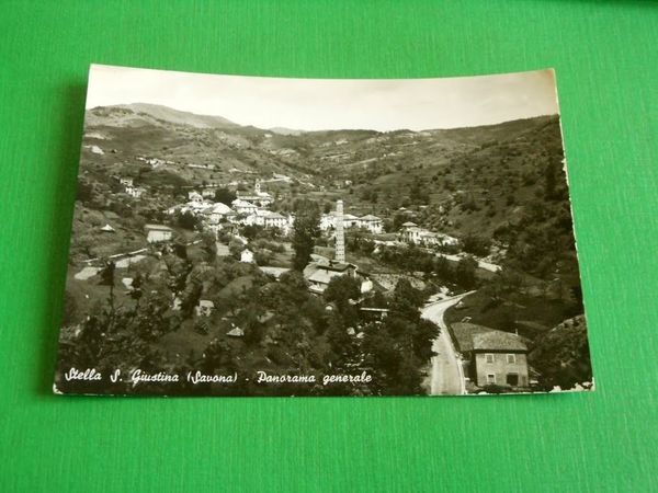 Cartolina Stella S. Giustina ( Savona ) - Panorama generale …