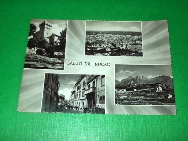 Cartolina Saluti da Nuoro - Vedute diverse 1955 ca