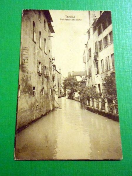 Cartolina Treviso - Dal Ponte del Sileto 1913