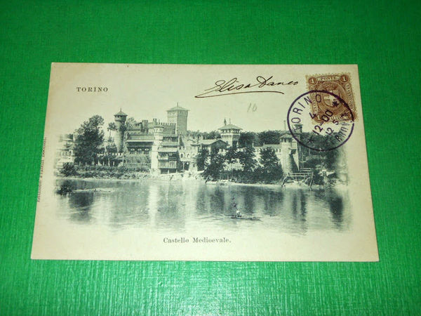 Cartolina Torino - Castello Medioevale 1900