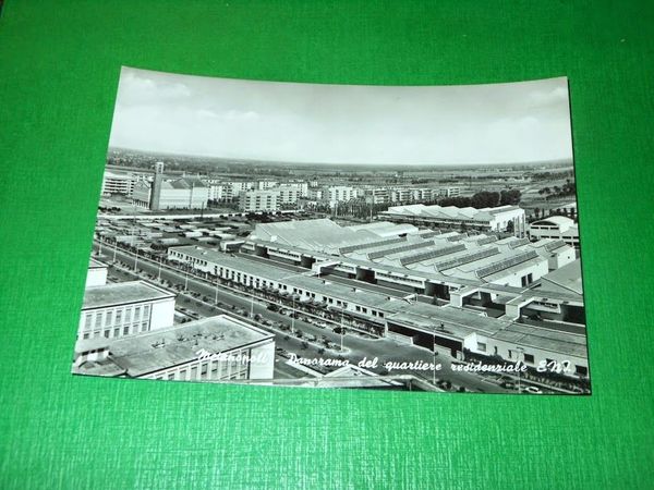 Cartolina Metanopoli - Panorama del quartiere residenziale ENI 1955 ca