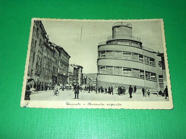 Cartolina Trieste - Mercato coperto 1938