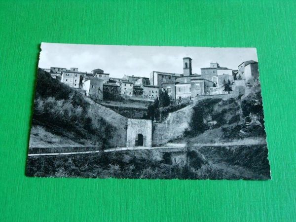 Cartolina Volterra - Panorama con la Porta Docciola 1950 ca