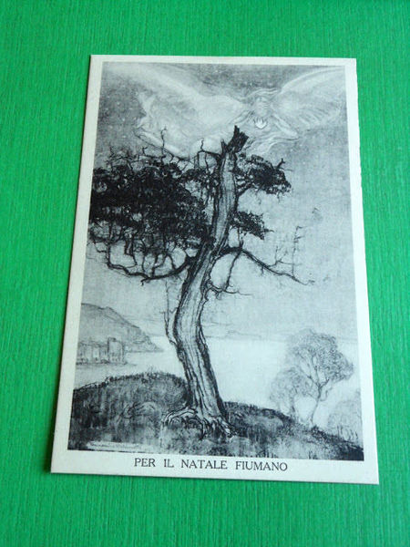 Cartolina Commemorativa del Natale Fiumano - Pro bimbi di Fiume …