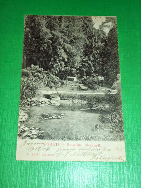 Cartolina Seriate - Giardino Piccinelli 1904