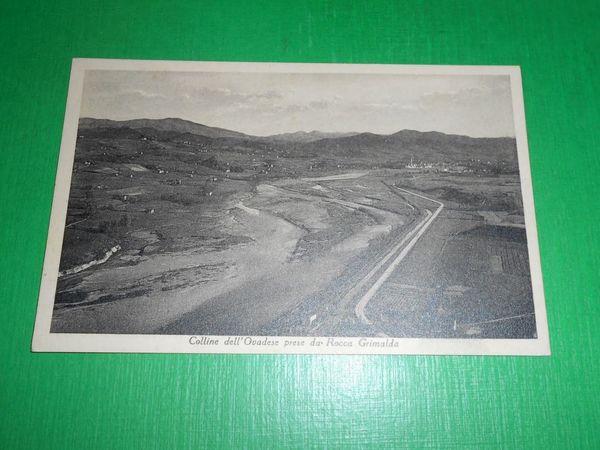 Cartolina Colline dell' Ovadese prese da Rocca Grimalda 1935 ca
