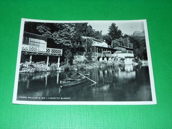 Cartolina Torre Pellice - Laghetto Blancio 1957