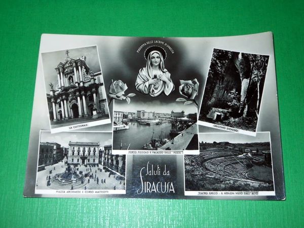 Cartolina Siracusa - Vedute diverse 1955 ca
