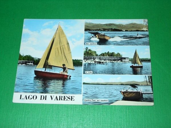 Cartolina Lago di Varese - Vedute diverse 1955 ca