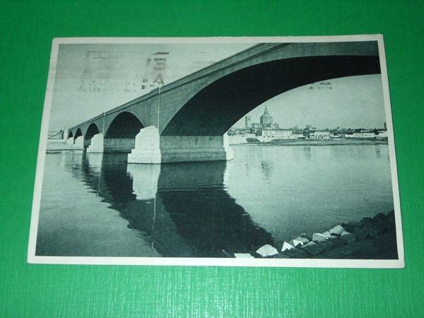Cartolina Pavia - Il nuovo Ponte sul Ticino 1937
