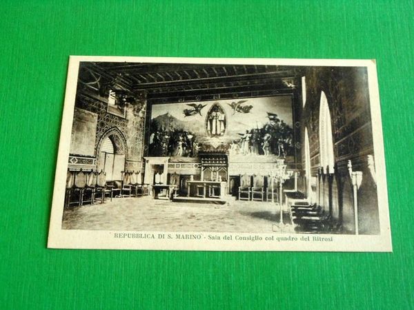 Cartolina Repubblica di San Marino - Sala del Consiglio col …