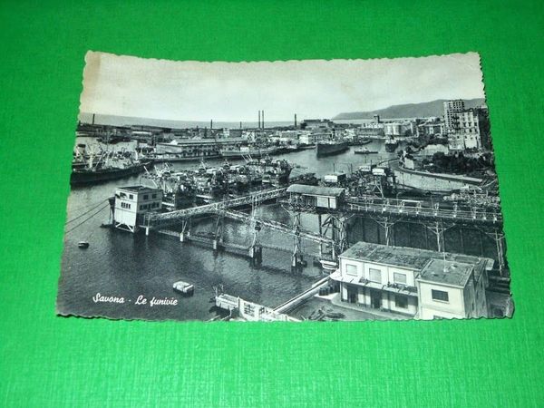 Cartolina Savona - Le funivie 1956
