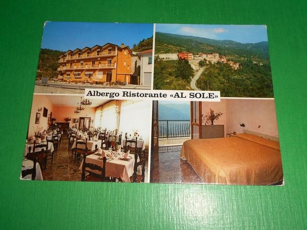 Cartolina Aquila D'Arroscia - Albergo Ristorante Al Sole 1990 ca