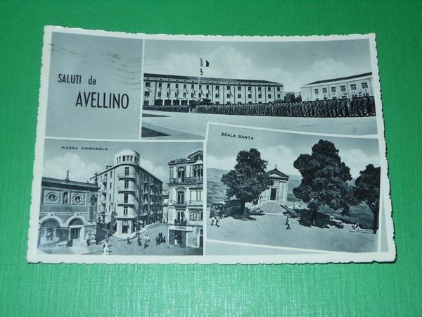 Cartolina Saluti da Avellino - Vedute diverse 1963.