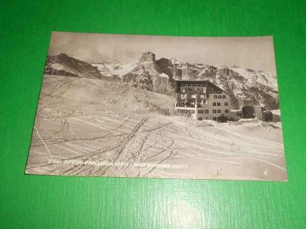 Cartolina Rifugio Pralongià - Sass Songher 1950 ca