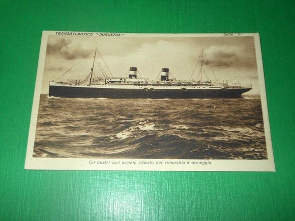 Cartolina Società Trafilerie & Corderie Italiane - Transatlantico Augustus #5