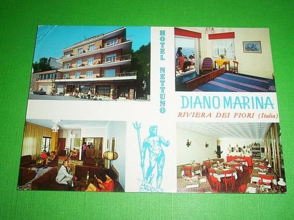 Cartolina Diano Marina - Hotel Nettuno 1974