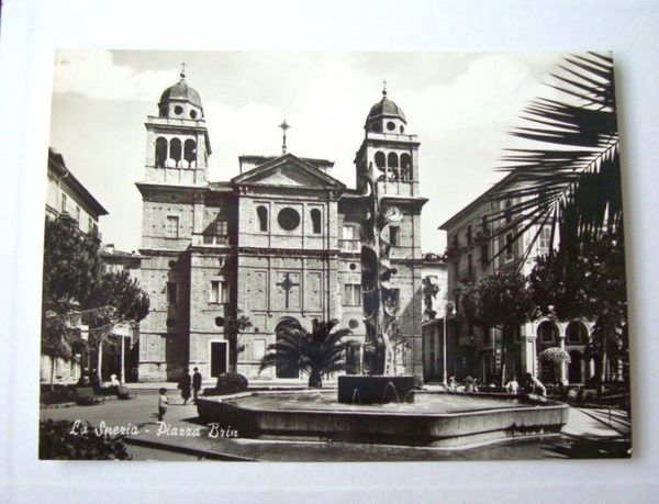 Cartolina La Spezia - Piazza Brin 1950 ca