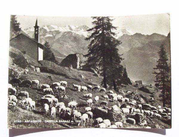 Cartolina Ayas - Antagnod - Cappella Barmaz 1962
