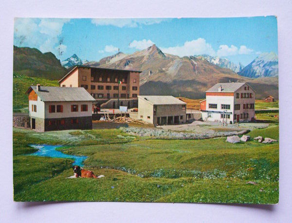 Cartolina Piccolo S. Bernardo ( Aosta ) - Confine 1964