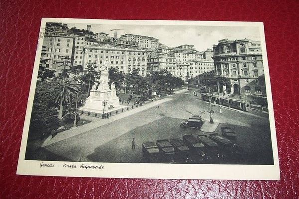 Cartolina Genova - Piazza Acquaverde 1938