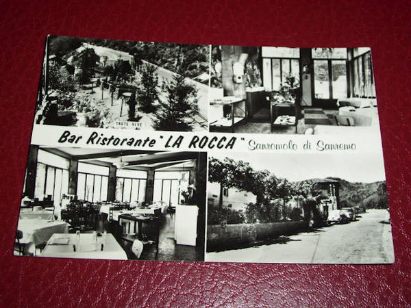 Cartolina Sanromolo (Imperia) - Bar La Rocca 1950 ca