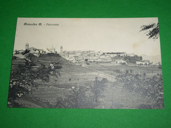 Cartolina Moncalvo M. ( Asti ) - Panorama 1931 - …
