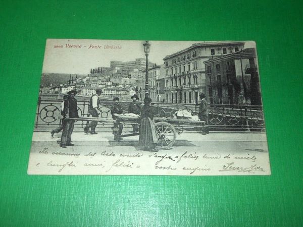 Cartolina Verona - Ponte Umberto 1905